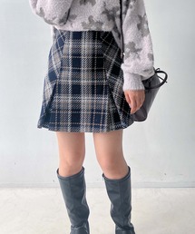 AS KNOW AS plus アズノゥアズ★大人可愛い♪チェック柄Vネックロング丈ワンピース 【新作入荷，正規品】