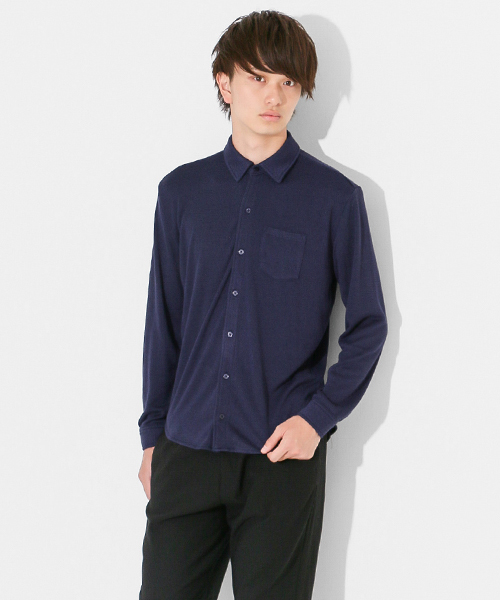 SENSE OF PLACE by URBAN RESEARCH（センスオブプレイスバイアーバンリサーチ）の「-B-ブークレシャツ（シャツ/ブラウス・メンズ・ホワイト/ネイビー・M/L）」の2枚目の写真