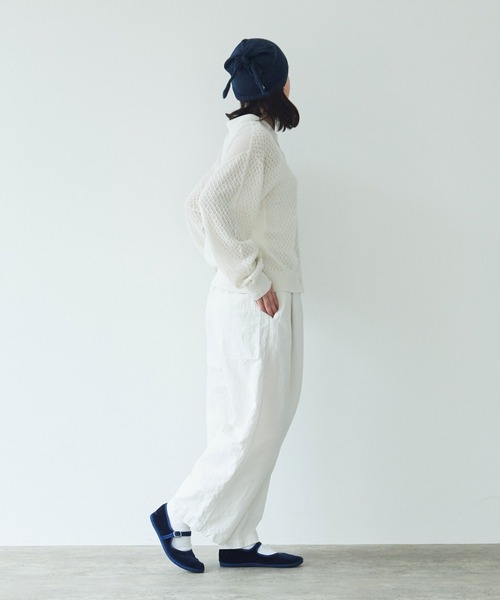 定価5.5万円】美品 OUAT 和紙混紡 カーディガン 白 定価5.5万円】美品