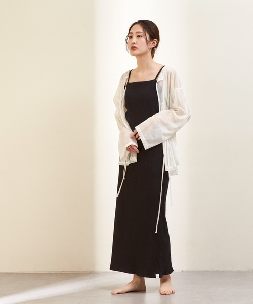 GUNZE（グンゼ）の「【shay／シェイ】(セットアイテム)ロングスリーブTee×カップ付ワンピース（ワンピース・レディース・ブラック/ベージュ/ライトグリーン系・ONE SIZE）」の19枚目の写真