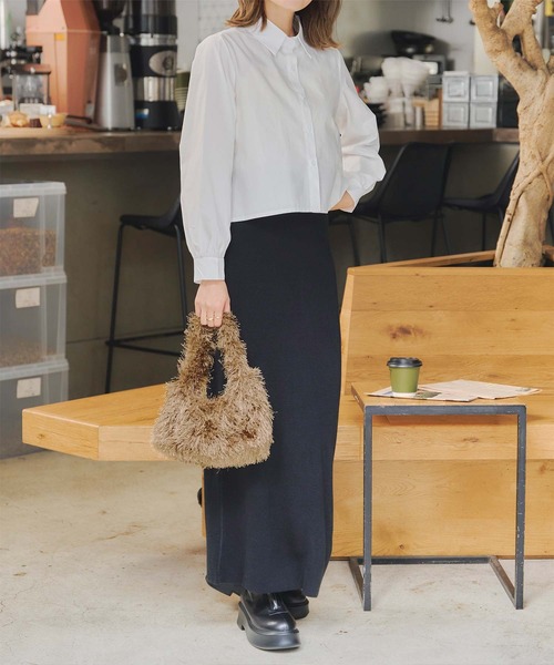 titivate（ティティベイト）の「ﾌﾘﾝｼﾞｼｬｷﾞｰﾊﾞｯｸﾞ（ハンドバッグ・レディース・ブラウン/ベージュ/ブラック・FREE）」の10枚目の写真