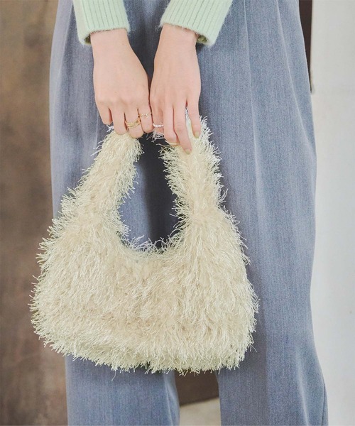 titivate（ティティベイト）の「ﾌﾘﾝｼﾞｼｬｷﾞｰﾊﾞｯｸﾞ（ハンドバッグ・レディース・ブラウン/ベージュ/ブラック・FREE）」の12枚目の写真