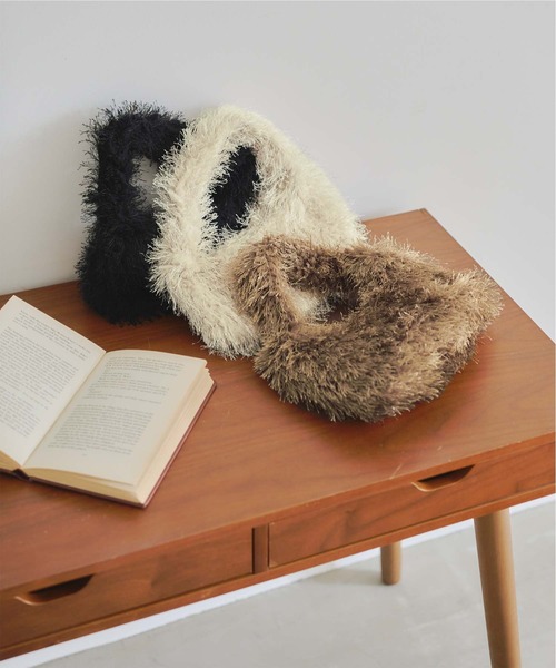 titivate（ティティベイト）の「ﾌﾘﾝｼﾞｼｬｷﾞｰﾊﾞｯｸﾞ（ハンドバッグ・レディース・ブラウン/ベージュ/ブラック・FREE）」の7枚目の写真