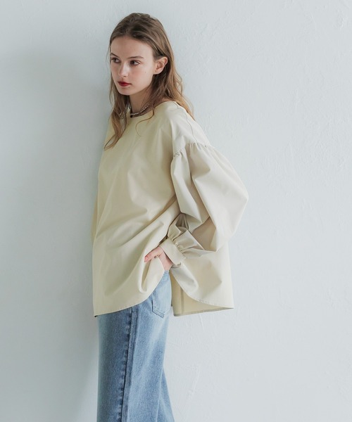 coca(coca)(コカ)の「【WEB限定セール】パリフワバックリボンAラインブラウス(シャツ/ブラウス・レディース・ライトブルー/ライトベージュ・M/L)」の4枚目の写真