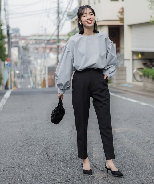 coca(coca)(コカ)の「【WEB限定セール】パリフワバックリボンAラインブラウス(シャツ/ブラウス・レディース・ライトブルー/ライトベージュ・M/L)」の7枚目の写真
