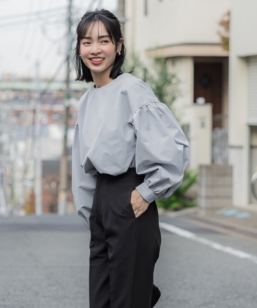 coca(coca)(コカ)の「【WEB限定セール】パリフワバックリボンAラインブラウス(シャツ/ブラウス・レディース・ライトブルー/ライトベージュ・M/L)」の9枚目の写真