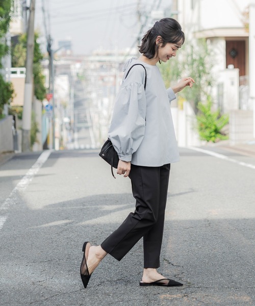 coca(coca)(コカ)の「【WEB限定セール】パリフワバックリボンAラインブラウス(シャツ/ブラウス・レディース・ライトブルー/ライトベージュ・M/L)」の10枚目の写真