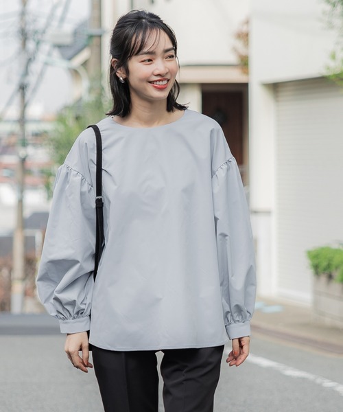 coca(coca)(コカ)の「【WEB限定セール】パリフワバックリボンAラインブラウス(シャツ/ブラウス・レディース・ライトブルー/ライトベージュ・M/L)」の11枚目の写真