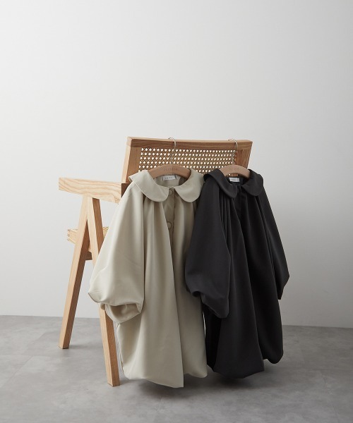 ラウンドカラーバルーンワンピースコート