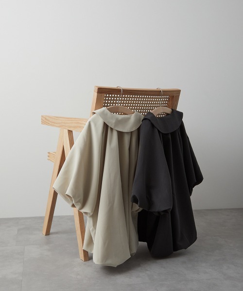 ラウンドカラーバルーンワンピースコート