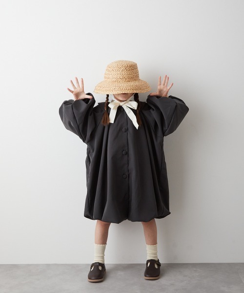riziere（リジェール）の「ラウンドカラーバルーンワンピースコート（その他アウター・キッズ・ブラック/ライトベージュ・90/100/110/120/130/140/150）」の11枚目の写真