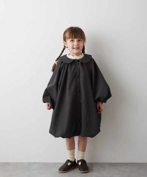 riziere（リジェール）の「ラウンドカラーバルーンワンピースコート（その他アウター・キッズ・ブラック/ライトベージュ・90/100/110/120/130/140/150）」の13枚目の写真