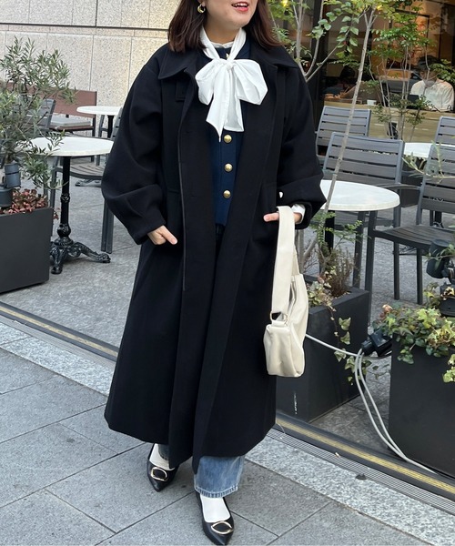 Chez toi(シェトワ)の「BIGリボンシャツ(シャツ/ブラウス・レディース・サックスブルー/オフホワイト/ブラック・FREE)」の17枚目の写真