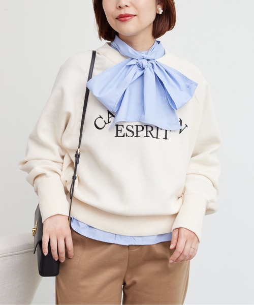 Chez toi(シェトワ)の「BIGリボンシャツ(シャツ/ブラウス・レディース・サックスブルー/オフホワイト/ブラック・FREE)」の20枚目の写真