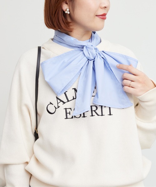 Chez toi(シェトワ)の「BIGリボンシャツ(シャツ/ブラウス・レディース・サックスブルー/オフホワイト/ブラック・FREE)」の21枚目の写真