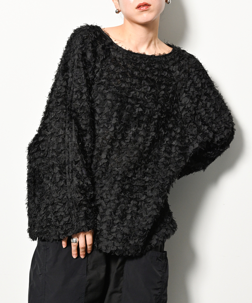 CITYSHOP(シティーショップ)の「RUFFLE PULLOVER:ブラウス(シャツ/ブラウス・レディース・ブラック・FREE)」の7枚目の写真