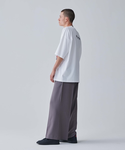 Iroquois（イロコイ）の「IROQUOIS イロコイ / ELAPSE BIG-T ハーフラバーグラフィックプリントビッグシルエットTシャツ / 176113（Tシャツ/カットソー・メンズ・ホワイト×グリーン/ブラック×レッド・1/2）」の4枚目の写真