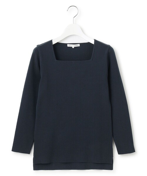 23区(ニジュウサンク)の「【洗える】コンパクトリブ スクエアネック カットソー(Tシャツ/カットソー・レディース・ベージュ系/ネイビー系/ホワイト系・38/40)」の7枚目の写真