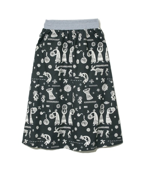 【セール】オリジナル総柄Pt ウエストリブフレアスカート W（スカート）｜go slow caravan（ゴースローキャラバン） pattayablatt.com