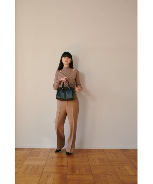 RANDEBOO（ランデブー）の「Tweed center press pants（スラックス・レディース・グレー/ブラウン・0/1）」の5枚目の写真