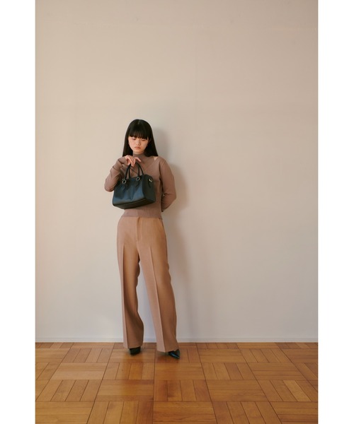RANDEBOO（ランデブー）の「Tweed center press pants（スラックス・レディース・グレー/ブラウン・0/1）」の6枚目の写真
