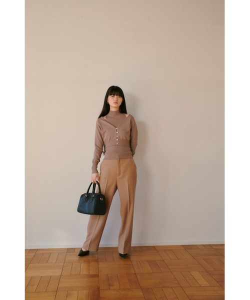 RANDEBOO（ランデブー）の「Tweed center press pants（スラックス・レディース・グレー/ブラウン・0/1）」の7枚目の写真
