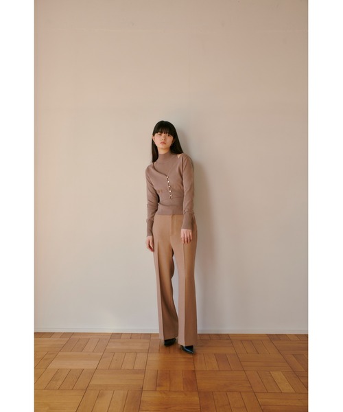 RANDEBOO（ランデブー）の「Tweed center press pants（スラックス・レディース・グレー/ブラウン・0/1）」の10枚目の写真