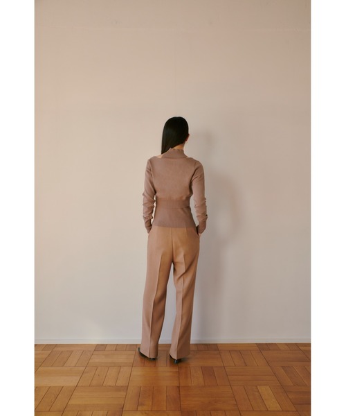 RANDEBOO（ランデブー）の「Tweed center press pants（スラックス・レディース・グレー/ブラウン・0/1）」の11枚目の写真