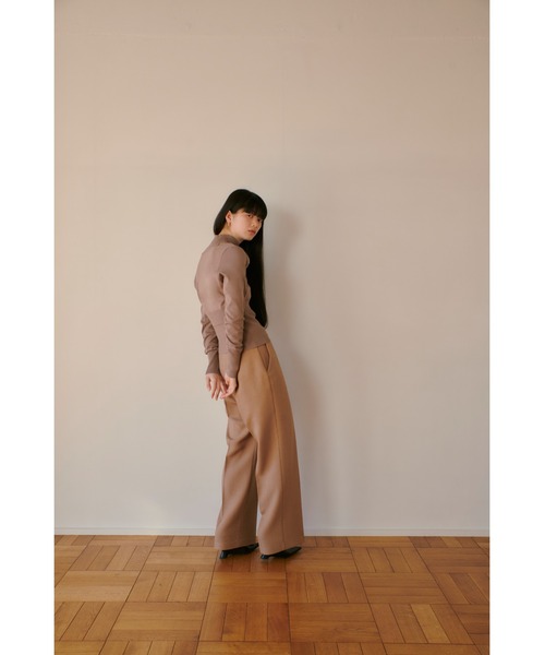 RANDEBOO（ランデブー）の「Tweed center press pants（スラックス・レディース・グレー/ブラウン・0/1）」の12枚目の写真