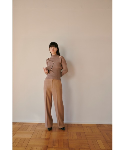 RANDEBOO（ランデブー）の「Tweed center press pants（スラックス・レディース・グレー/ブラウン・0/1）」の13枚目の写真