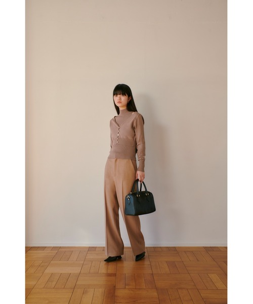 RANDEBOO（ランデブー）の「Tweed center press pants（スラックス・レディース・グレー/ブラウン・0/1）」の15枚目の写真