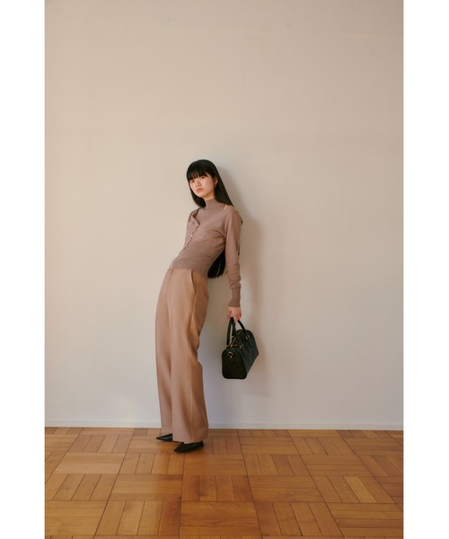 RANDEBOO（ランデブー）の「Tweed center press pants（スラックス・レディース・グレー/ブラウン・0/1）」の21枚目の写真
