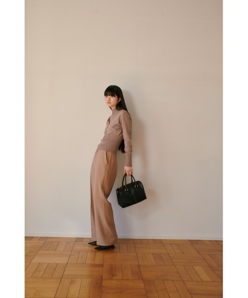 RANDEBOO（ランデブー）の「Tweed center press pants（スラックス・レディース・グレー/ブラウン・0/1）」の22枚目の写真
