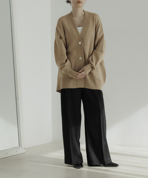 CE'E_SE'E（シーシー）の「オーバーサイズ Vネックカーディガン（カーディガン/ボレロ・レディース・ベージュ/ブラック・FREE）」の10枚目の写真