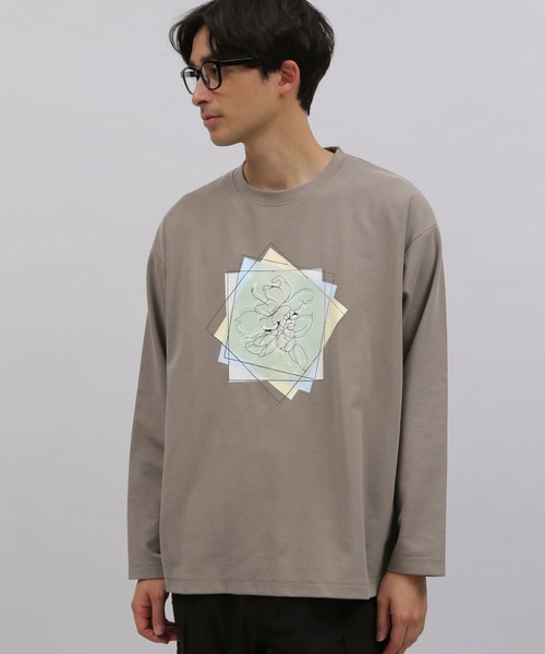 LAKOLE（ラコレ）の「ペイントグラフィック長袖T / 107479（Tシャツ/カットソー・メンズ・ホワイト/ブラック/サンドグレー/ピンク・MEDIUM/LARGE）」の4枚目の写真