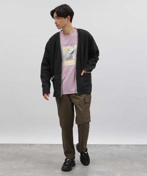 LAKOLE（ラコレ）の「ペイントグラフィック長袖T / 107479（Tシャツ/カットソー・メンズ・ホワイト/ブラック/サンドグレー/ピンク・MEDIUM/LARGE）」の9枚目の写真