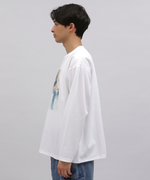 LAKOLE（ラコレ）の「ペイントグラフィック長袖T / 107479（Tシャツ/カットソー・メンズ・ホワイト/ブラック/サンドグレー/ピンク・MEDIUM/LARGE）」の11枚目の写真