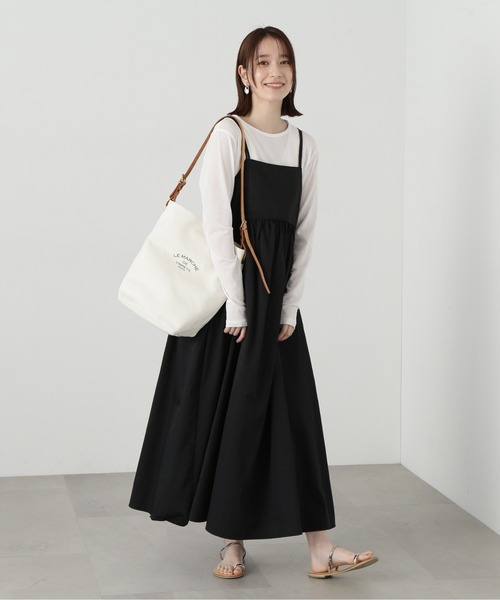 N.（N. Natural Beauty Basic）（エヌエヌナチュラルビューティーベーシック）の「◆スラブシアーロンＴ（Tシャツ/カットソー・レディース・ライトグリーン/チャコールグレー/オフホワイト・MEDIUM）」の14枚目の写真