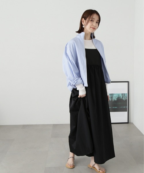 N.（N. Natural Beauty Basic）（エヌエヌナチュラルビューティーベーシック）の「◆スラブシアーロンＴ（Tシャツ/カットソー・レディース・ライトグリーン/チャコールグレー/オフホワイト・MEDIUM）」の16枚目の写真