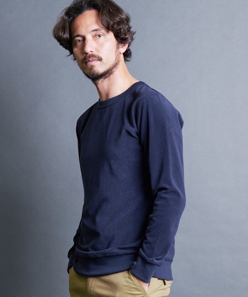 Magine(マージン)の「MICRO PILE P/O KNITSAW L/S:マイクロパイル プルオーバーニットソー ロングスリーブ 24SS(スウェット・メンズ・ホワイト/ブラック/チャコールグレー/ネイビー・44/48/46)」の17枚目の写真