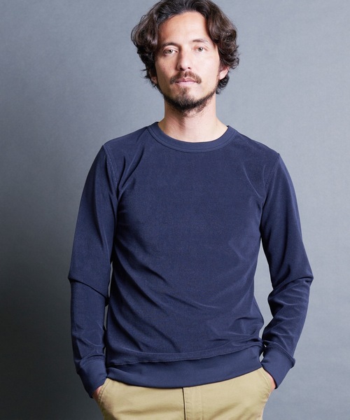 Magine(マージン)の「MICRO PILE P/O KNITSAW L/S:マイクロパイル プルオーバーニットソー ロングスリーブ 24SS(スウェット・メンズ・ホワイト/ブラック/チャコールグレー/ネイビー・44/48/46)」の18枚目の写真