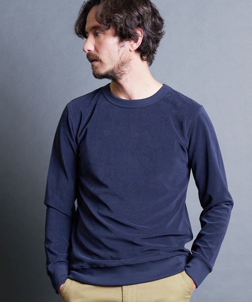 Magine(マージン)の「MICRO PILE P/O KNITSAW L/S:マイクロパイル プルオーバーニットソー ロングスリーブ 24SS(スウェット・メンズ・ホワイト/ブラック/チャコールグレー/ネイビー・44/48/46)」の19枚目の写真