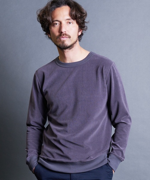 Magine(マージン)の「MICRO PILE P/O KNITSAW L/S:マイクロパイル プルオーバーニットソー ロングスリーブ 24SS(スウェット・メンズ・ホワイト/ブラック/チャコールグレー/ネイビー・44/48/46)」の13枚目の写真