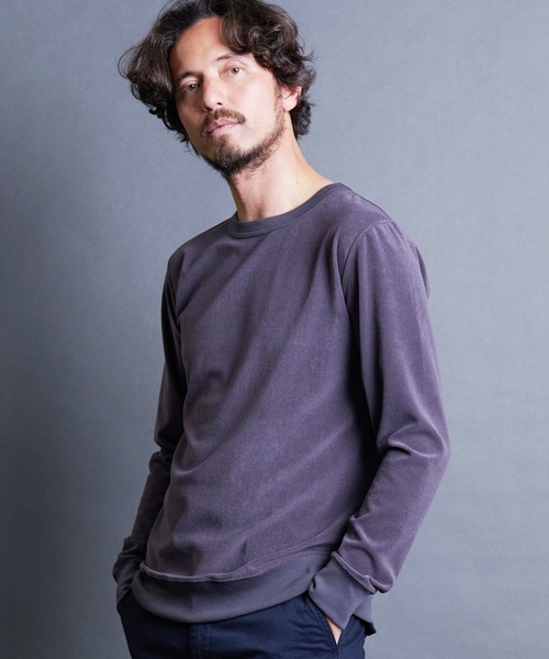 Magine(マージン)の「MICRO PILE P/O KNITSAW L/S:マイクロパイル プルオーバーニットソー ロングスリーブ 24SS(スウェット・メンズ・ホワイト/ブラック/チャコールグレー/ネイビー・44/48/46)」の14枚目の写真