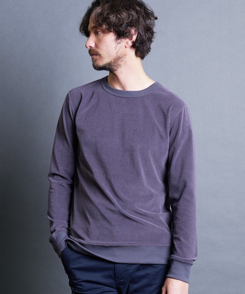 Magine(マージン)の「MICRO PILE P/O KNITSAW L/S:マイクロパイル プルオーバーニットソー ロングスリーブ 24SS(スウェット・メンズ・ホワイト/ブラック/チャコールグレー/ネイビー・44/48/46)」の15枚目の写真