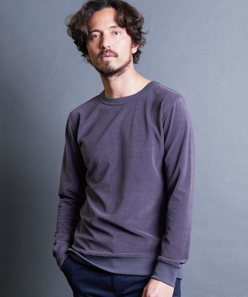 Magine(マージン)の「MICRO PILE P/O KNITSAW L/S:マイクロパイル プルオーバーニットソー ロングスリーブ 24SS(スウェット・メンズ・ホワイト/ブラック/チャコールグレー/ネイビー・44/48/46)」の16枚目の写真