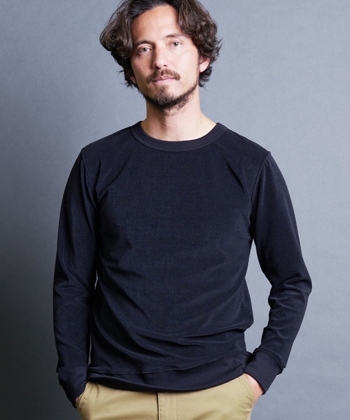 Magine(マージン)の「MICRO PILE P/O KNITSAW L/S:マイクロパイル プルオーバーニットソー ロングスリーブ 24SS(スウェット・メンズ・ホワイト/ブラック/チャコールグレー/ネイビー・44/48/46)」の9枚目の写真