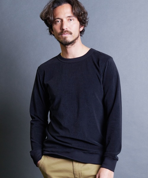 Magine(マージン)の「MICRO PILE P/O KNITSAW L/S:マイクロパイル プルオーバーニットソー ロングスリーブ 24SS(スウェット・メンズ・ホワイト/ブラック/チャコールグレー/ネイビー・44/48/46)」の10枚目の写真