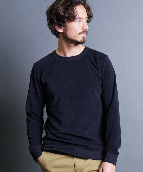 Magine(マージン)の「MICRO PILE P/O KNITSAW L/S:マイクロパイル プルオーバーニットソー ロングスリーブ 24SS(スウェット・メンズ・ホワイト/ブラック/チャコールグレー/ネイビー・44/48/46)」の11枚目の写真
