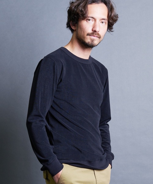 Magine(マージン)の「MICRO PILE P/O KNITSAW L/S:マイクロパイル プルオーバーニットソー ロングスリーブ 24SS(スウェット・メンズ・ホワイト/ブラック/チャコールグレー/ネイビー・44/48/46)」の12枚目の写真